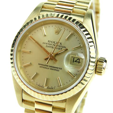 rolex lady datejust 18k gold|rolex lady datejust price.